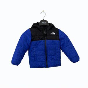 The North Face Kids Reversible Blue & Black Hooded Puffer Jacket – Fits XS (5/6)
